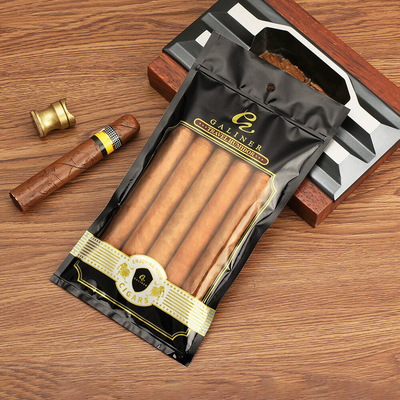 Beli Mylar Tiga Sisi Segel Kantong Zipper Plastik Kemasan Kantong Untuk Kelembaban Cigar Bag online manufacture