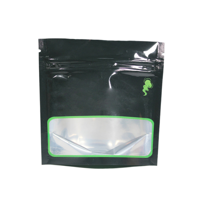 Beli 28g Stand Up Bag dengan Window Untuk Weed Flower Custom Packaging online manufacture