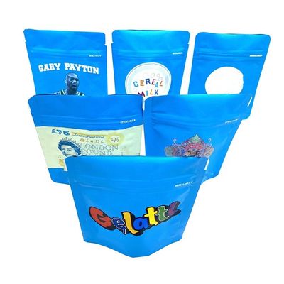 Beli Childproof Biodegradable Stand Up Bags 3,5 Gram Mylar Doypack Zipper Bags online manufacture
