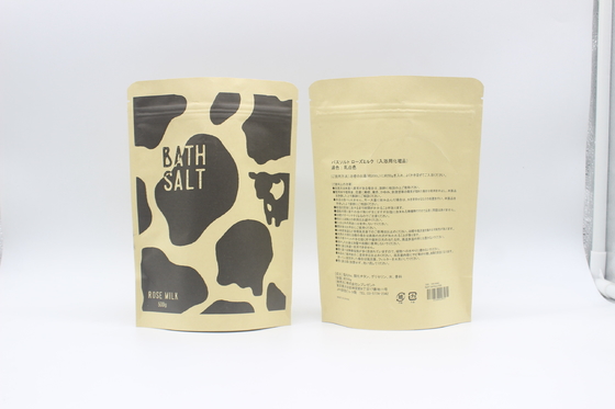 Kopi / Teh 250g Kraft Paper Zipper Bag 10 Warna Rotogravure Printing Bisa disegel kembali