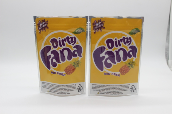 1g - 28g Aluminium Foil Mylar Bag Cookie Packaging Kantong penyimpanan makanan Mylar yang dapat ditutup kembali