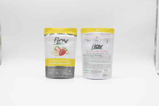 Child Proof Mylar Weed Bags berdiri 3.5g Bau Proof Mylar Bags