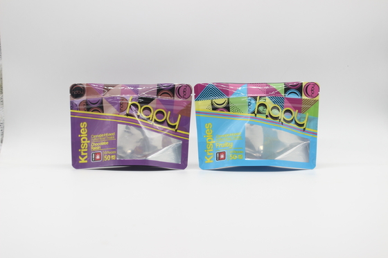 Heat Seal Mylar Stand Up Bags 3.5G Bau Proof Mylar Bags Untuk Rumput Bunga Biji