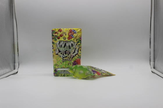 Custom BoPET Mylar Weed Bags Gravure Printing Dengan Zipper Proof Anak