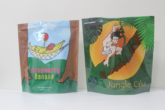 Glossy Finish Mylar Weed Bags Stand Up Small Zipper Aluminium Foil Mylar Bags