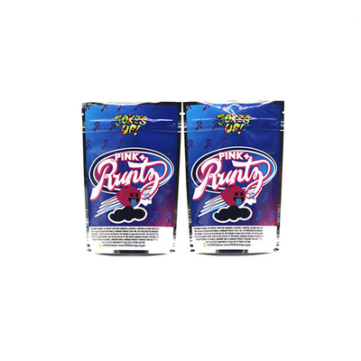 3.5g Weed Bag Tiga Sisi Disegel Aluminium Zipper Stand Up Kantong Untuk Pengemasan 5g weed