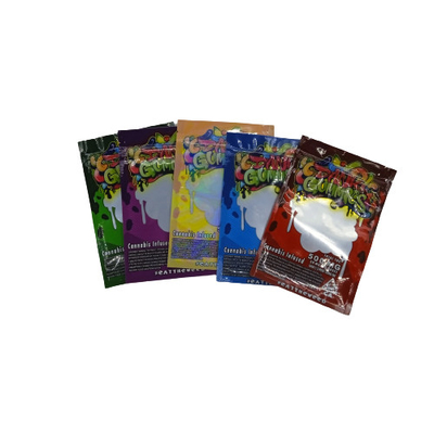 25G kantong Mylar yang disegel di tiga sisi dengan kunci anti anak