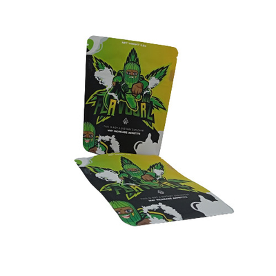 3 Sisi Seal Stand Up Mylar Bags Weed Weed Packaging Bags Bisa Ditutup Kembali Dengan Zipper