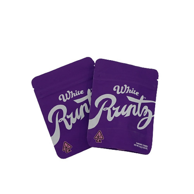 Custom Mylar Weed Bags tahan bau bisa ditutup kembali dengan ritsleting tahan anak