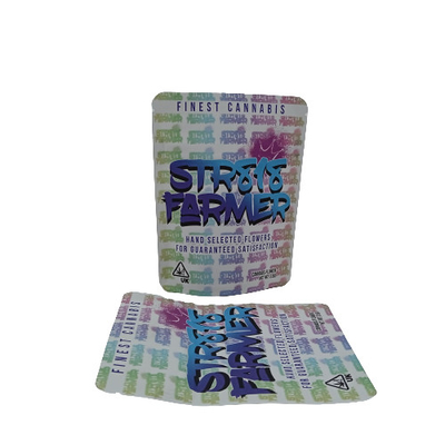 Weed Weed Aluminium Foil Mylar Bag 3 Sisi Seal Standing Bag Dengan Zipper