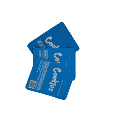 Biru 50g Mylar Stand Up Bags Zipper Gravure Printing Untuk Candy Weed