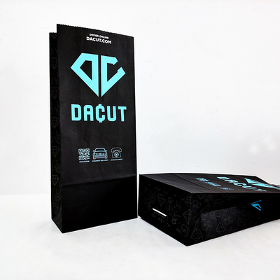 Eco-Friendly Unik Custom Logo Printed Kraft Paper Bag Untuk Kemasan Makanan