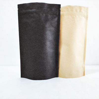 Custom Printed Eco Friendly Kraft Paper Flat Bottom Compostable 250g Bag Valve Untuk Biji Kopi