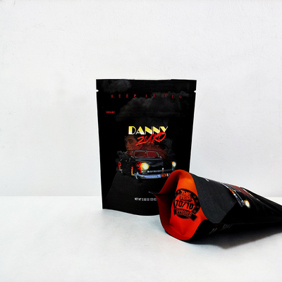 Custom Matte Bau Proof Proof Anak Zipper Mylar Tas 3.5g Aluminium Foil Weed Tas