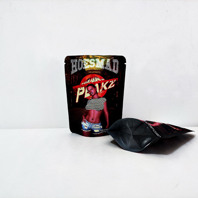 3.5g Mylar weed Tas anti bau Heat Seal Kemasan anti bau anak yang dapat ditutup kembali