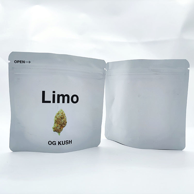 Tas Rumput Mylar Cetak Disesuaikan 3.5g / 1oz Tas Anti Bau Anak Proof