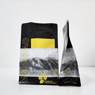 250g Coffee Powder Food Packaging Bag Flat Bottom Dengan Kunci Zipper