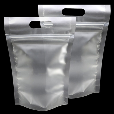 Transparan Frosted Lihat Melalui Kantong Kelembaban Proof Self Seal Zipper 3 Sisi Segel Tas