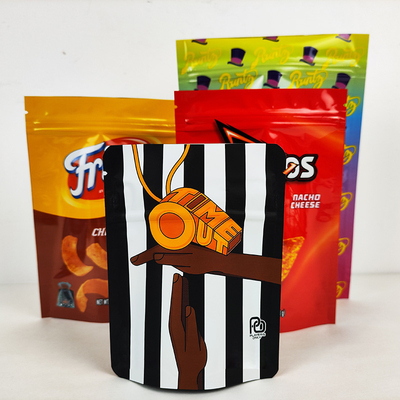 Tas kemasan makanan tahan bau yang dapat ditutup kembali 3.5g kantong Mylar