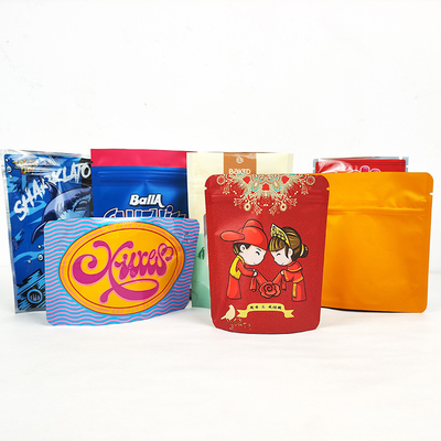 Ziplockk Stand Up Mylar Food Bags Gravure Printing Untuk Teh Candy Gula Kue