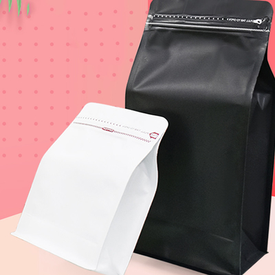 Tas Kopi Bagian Bawah Lempeng Lempeng 250g 500g 1000g Dengan Katup