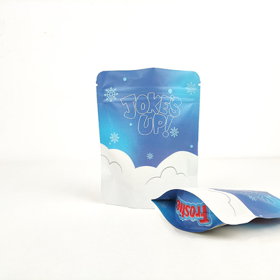 Custom Logo Mylar Weed Bags Proof Bau 3.5g Kantong Kemasan Tahan Anak