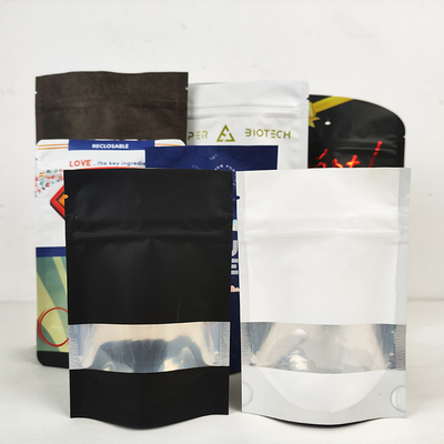 Kemasan Makanan Biodegradable Stand Up Bags Tea Ziplockk Mylar Bags