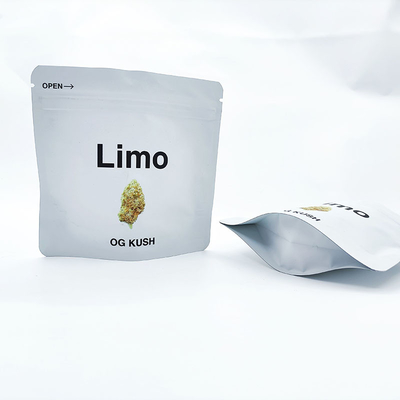 Custom Plastik ziplockk Mylar weed Bags 3.5g Digital Print Soft Touch
