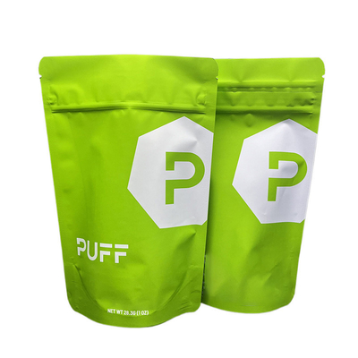 Matt Weed Mylar Bau Proof Soft Touch Bags Untuk Makanan Rumput