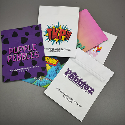 Zipper Soft Touch Mylar Stand Up Bags Custom untuk bunganya bunganya
