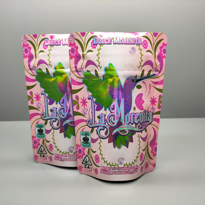 Holographic Weed Packaging Bags Child Resistant Zipper Bag Custom