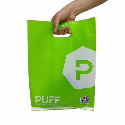 Tas belanja plastik non-toksik dengan pegangan untuk kemasan THC Komoditas Marijuana