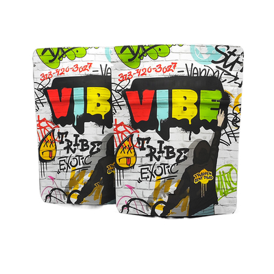 3.5g Bau Proof Soft Touch Mylar Bag Stand Up Zipper Bag Untuk Pengemasan
