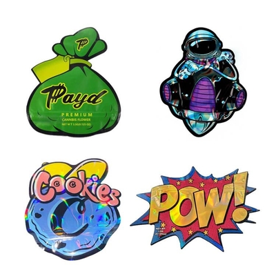 Ziplock Die Cut Mylar Bags 3,5g Weed Ziplock Bag Untuk Gummies