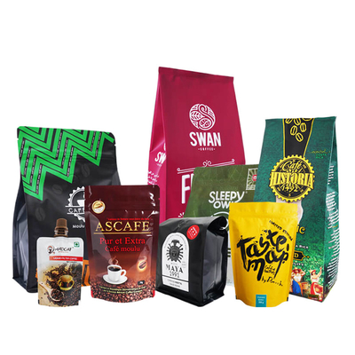 Tas Kafe Biji Plastik Custom Panas Penutup Aluminium Foil Mylar Tas OEM