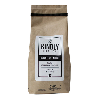 Kantong Kopi Timah Kraft yang Dapat Terdegradasi Dengan Klep