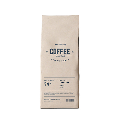 Kemasan Kopi yang dapat terurai Biodegradable Bag Pengemasan Kunci yang dapat ditutup kembali Dengan Zipper