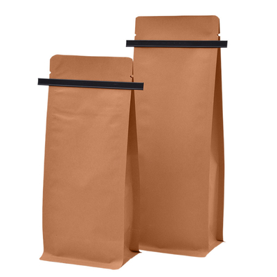 Airproof Kraft Paper Tin Tie Kantong Kopi Kemasan Biji Kopi Untuk Disesuaikan