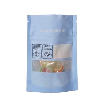 Heat Seal Plastic Packaging Bag Untuk Permen Cokelat Kacang dengan Zipper Proof Anak