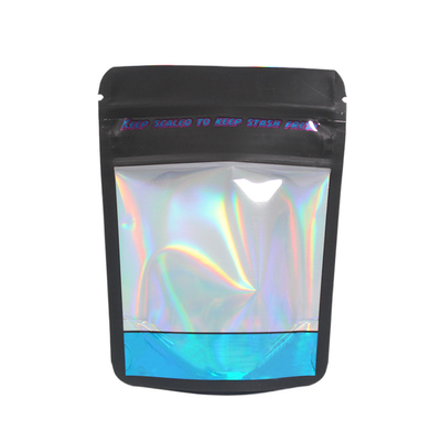 Kantong Kemasan Holographic Foil dengan jendela yang jelas
