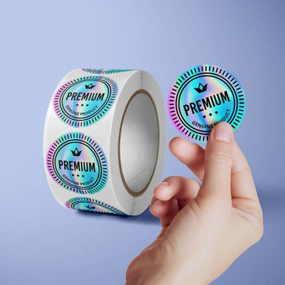 QR Code Metal Holographic Sticker Printing Ketebalan yang Disesuaikan