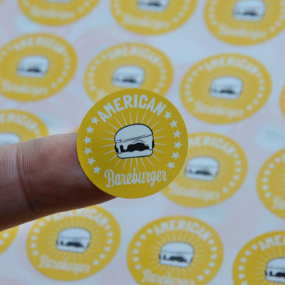 Custom Laser Printing Adhesive Label Bulat Dukungan Ketebalan Disesuaikan