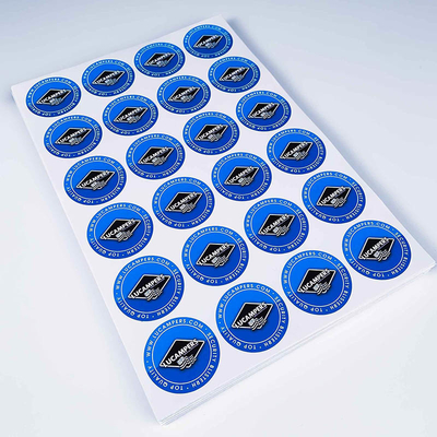 Stiker Sisi Tunggal yang Dapat Dihapus Glossy / Matte / Embossing / Hot Stamping Dengan Watermark