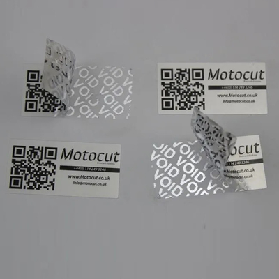Ukuran Warna Disesuaikan Sticker Proof Tamper Anti Label Palsu Untuk Perlindungan Merek,