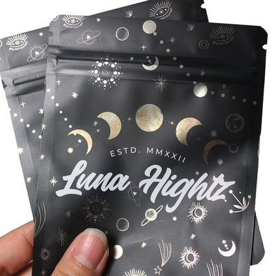 Hot Stamping Mylar Weed Packaging Moistureproof Bentuk Disesuaikan Fda