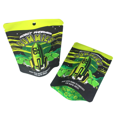 3.5g Custom Mylar Ziplock Stand Up Bags Kemasan CBD