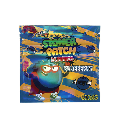 Pencetakan Digital Kantong Segel Tiga Sisi Ziplock Kantong Kemasan Untuk Gummies