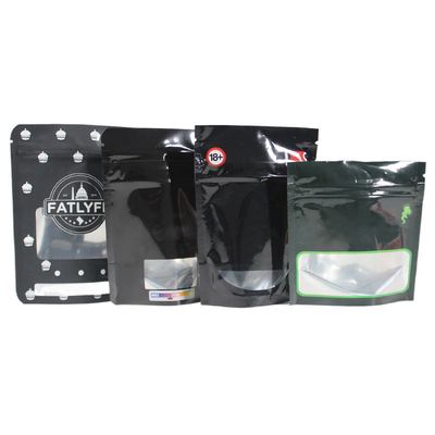Custom Printing Food Zipper Bag With Window Untuk Kopi Snacks Kemasan Teh