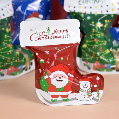 Bau Proof Ziplock Mylar Tas Disesuaikan Bentuk Unik Untuk Natal