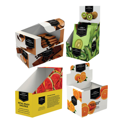 Biodegradable Cardboard Counter Display Stand tampilan counter kardus khusus